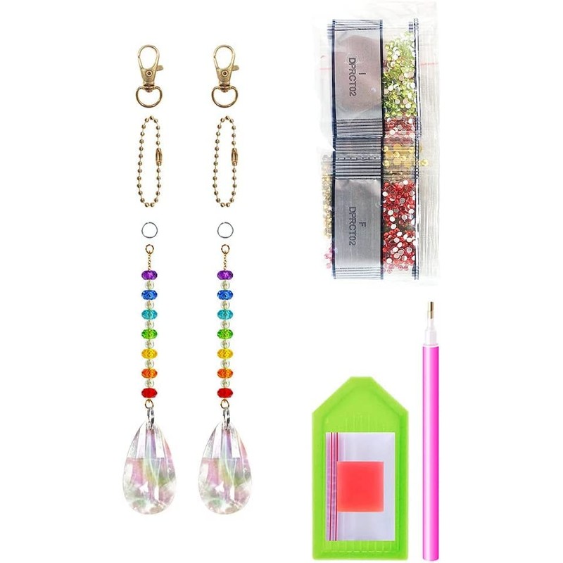 OKUGAIYA Diamond Painting Set Hanging Pendant Craft 2 Pieces DIY