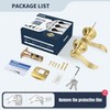 LOQRON Wave Style Gold Door Handles with Lock and Key