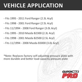 CMPRO Stage 1 Clutch Kit fits 94-11 Ranger B2300 B2500 B3000 2.3L 2.5L 3.0L