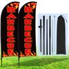 Buryeah 2 Sets Barbecue BBQ Feather Flag Kit 7 x