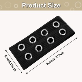 2 Pack Women Hair Accessories, Classic Punk Rivet Headbands, Metal Hollow Elastic Athletic Hairband, Essential Accessories for Punk, Goth and Fashion Enthusiasts