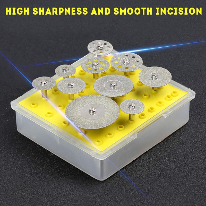 Diamond Cutting Wheel, 10PCS 1/8" Diamond Cutting Discs Cut-Off Wheel