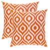 TreeWool (2 Pack Ogee Ikat Accent Cotton Canvas Cushion Covers