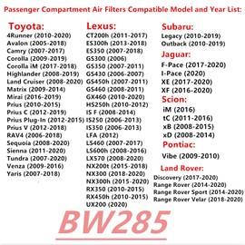 3 Pack White Cabin air filter Replacement for CF10285,CP285