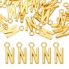 sourcing map 40Pcs Letter Charm, Alloy Letter N Initial Alphabet