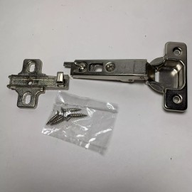 Belwith (2)100 Degree Euro Cabinet Hinge Full Overlay Concealed Base Self Close Nickel