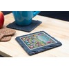 Spring Bunnies Slate Coaster – Festive Easter Decor with Adorable