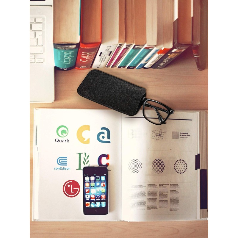 Frienda 7 Pack Soft Eyeglass Cases Reading Felt Glasses Case