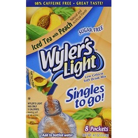 Wyler's Light Peach Iced Tea Singles to Go (8 packets each box) FOUR BOXES by Wyler's