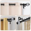 1 Inch Black Double Curtain Rods for Windows 66 to