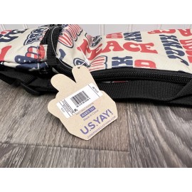 junk food Beer Can Tube Beach Cooler Sleeve Dual Zip Shoulder Strap NEW Junk Food VINTAGE!