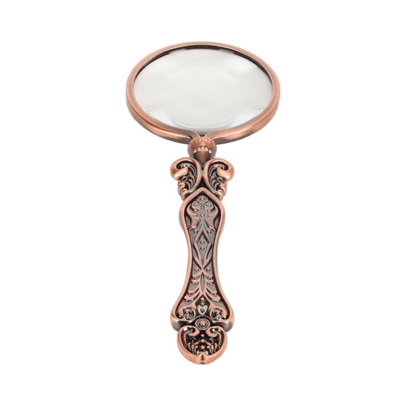 Retro Magnifying Glass Portable 3X Magnification Handheld Magnifier for Science