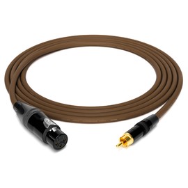 enoaudio Mogami 2534 Quad Professional Studio Cable | Neutrik Gold XLR Female - RCA | HiFi, Brown, 3.0 m