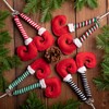 4 PCS Christmas Elf Legs Picks-Elf Feet Tree Ornaments with