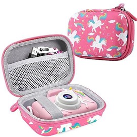 Leayjeen Kids Camera Case Compatible with Goopow/Mgaolo/CIMELR/Seckton/OZMI/Dylanto Kids Camera Toys and Children Digital VideoCamera,Best Christmas Birthday Festival Gift-Pink Unicorn(Case Only)