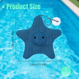 CUVZORA Scum Absorber 2 Stück, Ölabsorbierender Schwamm für Whirlpool, Pool und Hot Tub, Langlebig Effiziente Reinigung und Fett absorbierend, für Outdoor Spa und Badewanne (Stern,Blau)
