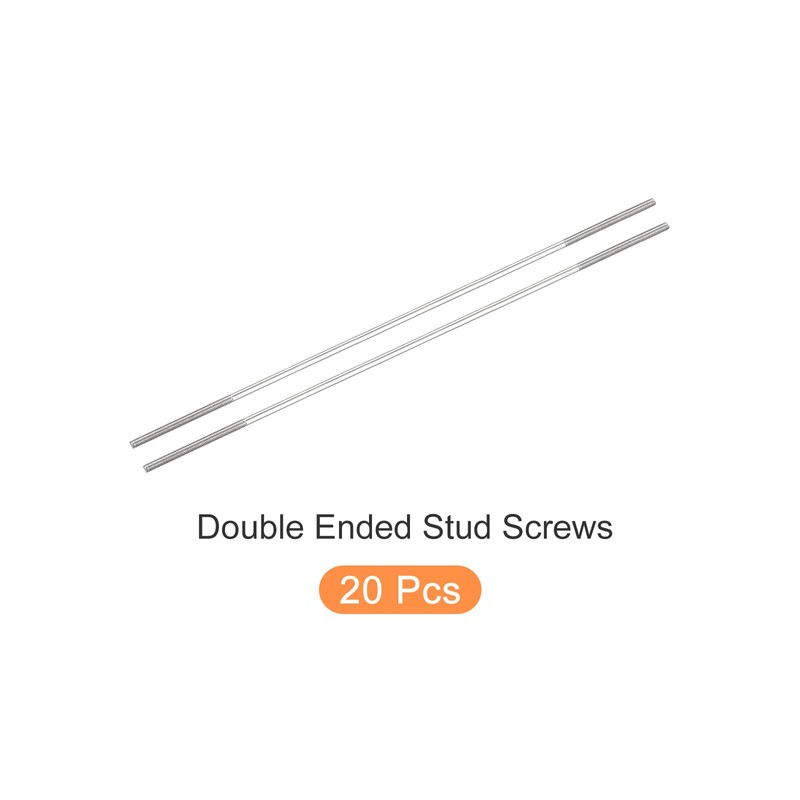 METALLIXITY 20pcs Stud Screws on Both Ends Stud Bolts Double