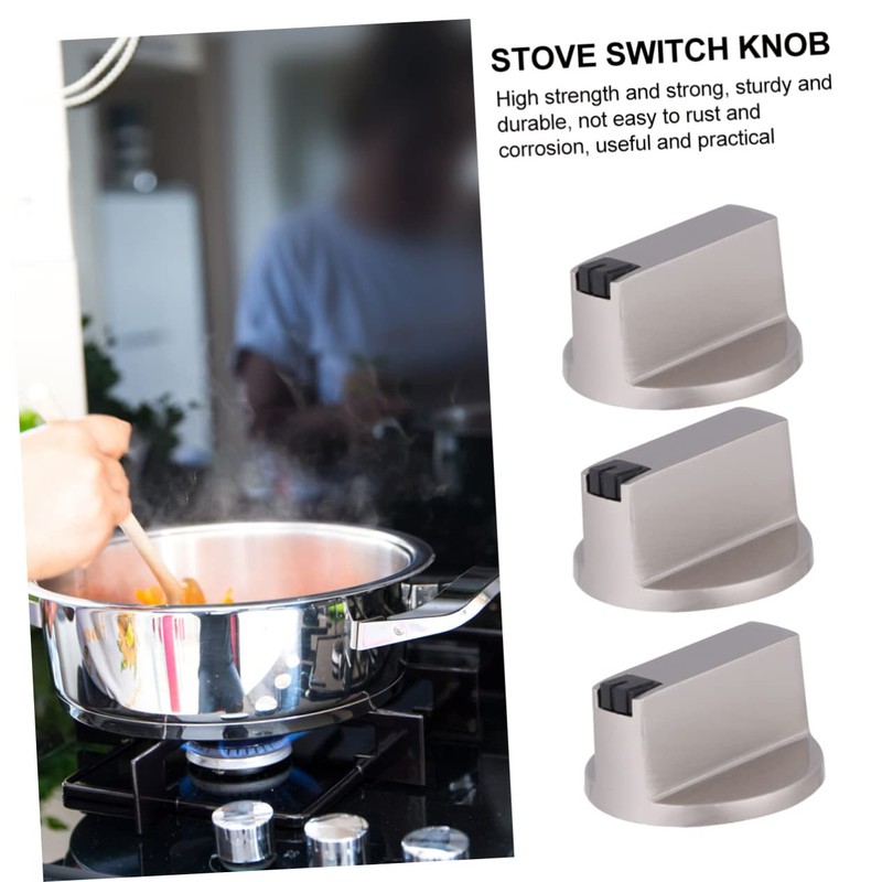 DOITOOL 3pcs Gas Stove Knobs Replacement Control Knob for Gas