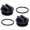 Black 1-1/2" Threaded Pool Filter Drain Plug Cap Winterizing Plug