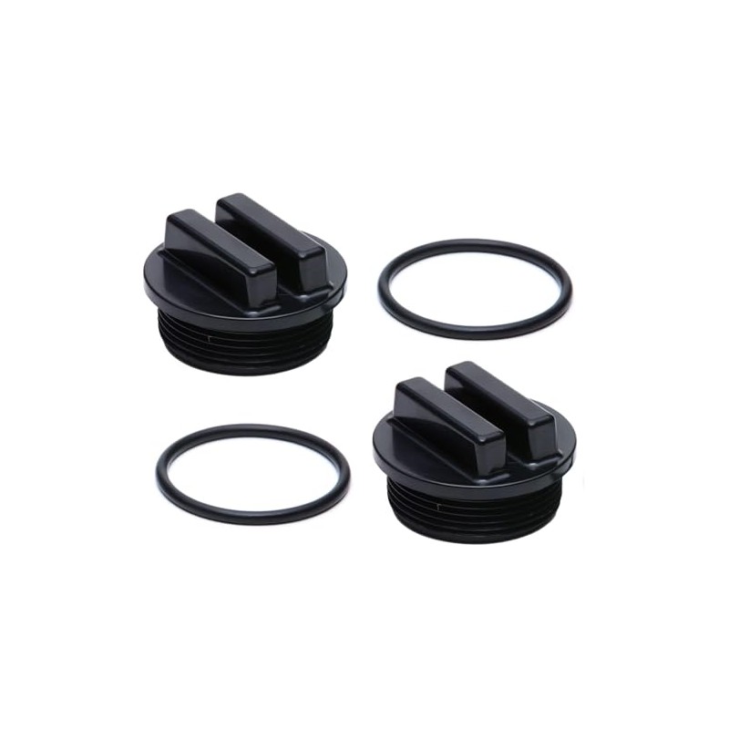 Black 1-1/2" Threaded Pool Filter Drain Plug Cap Winterizing Plug