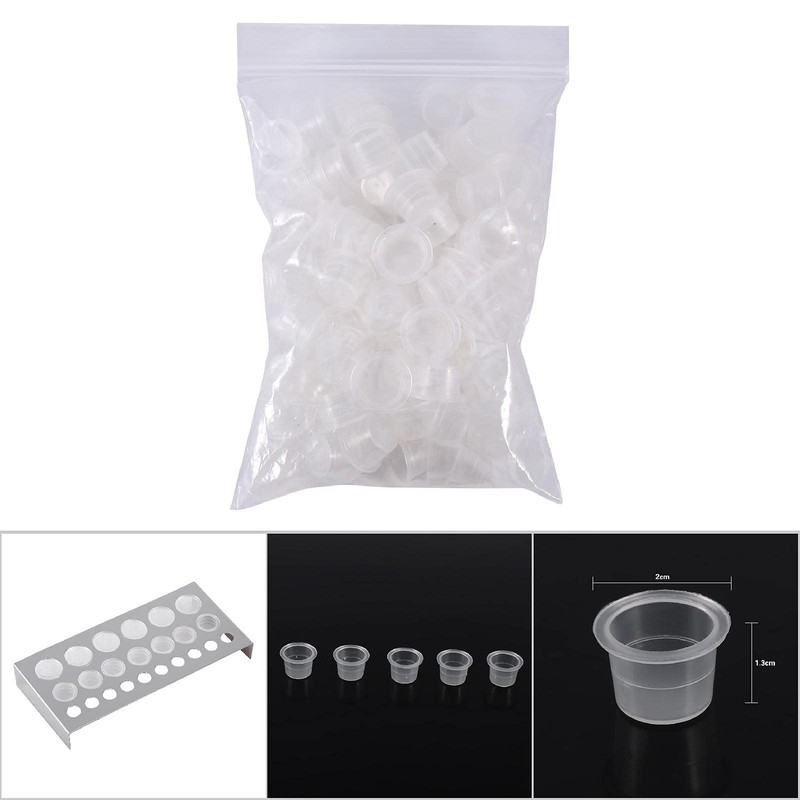 Tattoo Paint Cups, Pack of 100 Tattoo Pigment Pots Tattoo