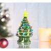 infactory Christmas Decorations: 2 Decorative Ceramic Christmas Trees with LED