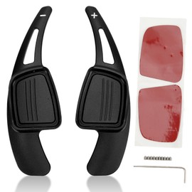 Pair Aluminum Alloy Paddle Shifter Extension for A3 8V A4 A5 B9 B9.5 A7 Q3 Q5 2017+(Black )
