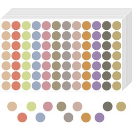 VZKOO 3360 Pcs Colored Dot Stickers 3/4 inch Small Circle Stickers 12 Colors Bulk Dot Markers for Toddler Projects, Kids Classroom Supplies, Price Marking and Garage Sale (Boho)