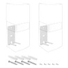 BestParts 1 Pair of White Wall Mount Brackets Compatible with