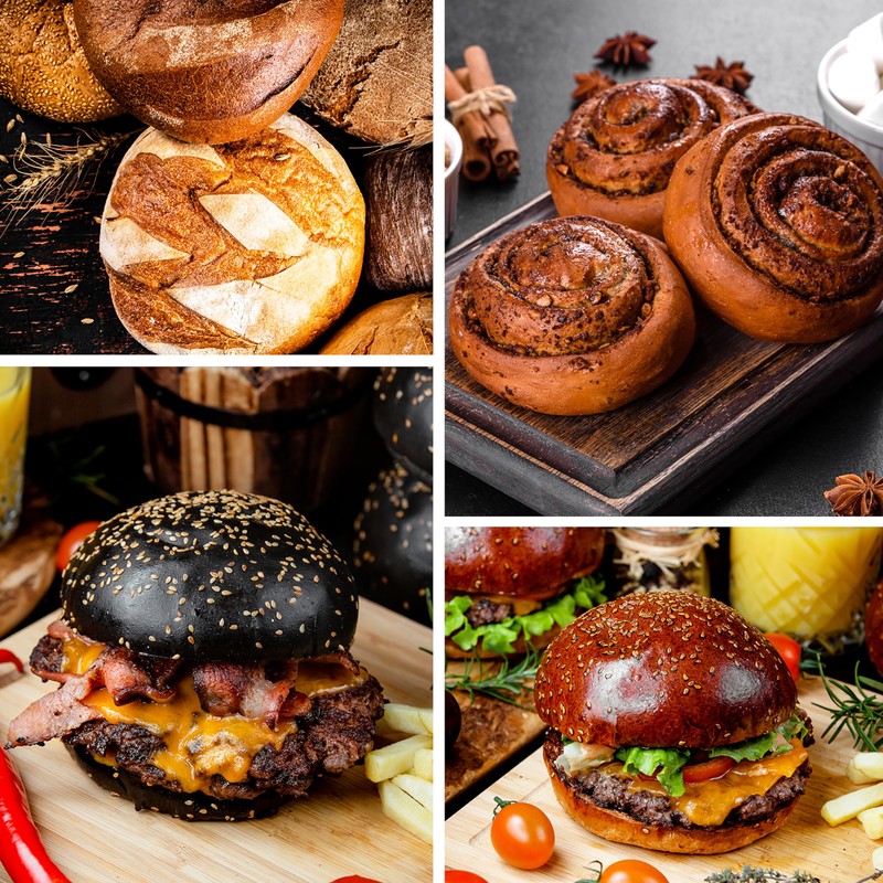 AKS Co Hamburger Bun Pan, Non-Stick Silicone - Oven-Safe, Vented