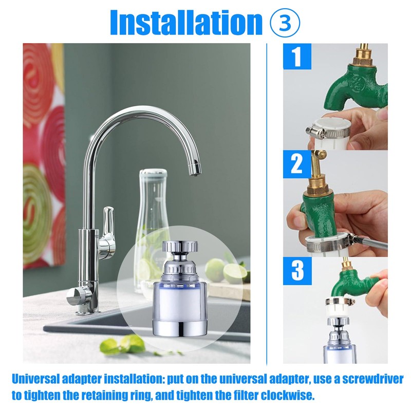 Pack of 2 Water Filter Tap, Water Tap Filter for