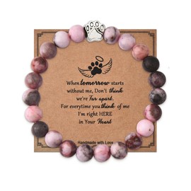 In Remembrance Gifts for Loss of Pet Dog Cat Lost Pet Memorial Gift Dog Sympathy Bracelet Cat Bereavement Gift Ideas Deceased Dogs Cats Condolence Bracelets Funeral Death Grieving Pets Passed Away