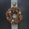 Festive Lights 36cm/ 14.2" Artificial Indoor Leaf & Pinecone Christmas