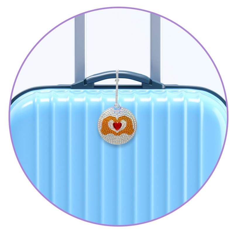 StickerBeans® Heart Hands Bag Tag