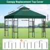 10x10 Canopy Replacement top Double Tiered Polyester Replacement Canopy for