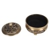 Coil Incense Burner with Lid Antique Beautifully Carved Electroplating Zinc