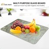 VSAR House Tempered Glass Cutting Board for Kitchen, 16"x12" Glass