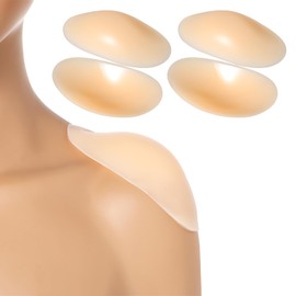 Jeffdad Shoulder Pads, Silicone Shoulder Anti-Slip Pads Invisible Breathable Push-Up Shoulder Pads Reusable Sponge Pads for Women Clothing (1 Pairs)