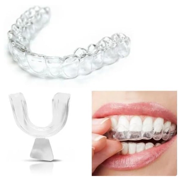 4Pcs Transparent Mouth Guard Silicone Grinding Guard Teeth,Bleaching Trays,Whitening Tray