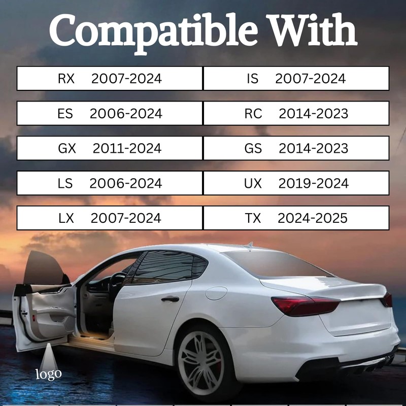 3D Shadow Light LED Car Door Light (White) Logo Projector