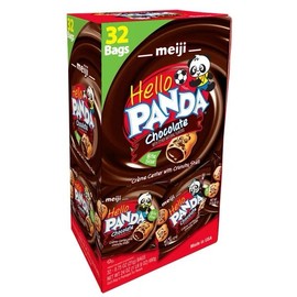 Hello Panda Meiji Hello Panda Cookies, Chocolate Crème Filled - 32 Count, 0.75oz Packages