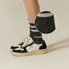 MONFOOT Women's 1 Pair Athletic Skate Cushion Crew Socks Glitter