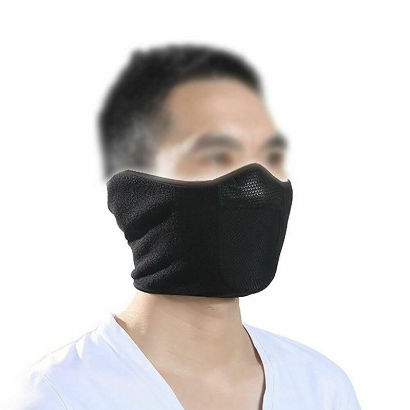 TDR Black Washable Unisex Protective Reusable Mouth Half Face Mask