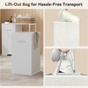 Double Pull-Out Laundry Hamper Cabinet; 90L Laundry Basket for Bathroom,Laundry