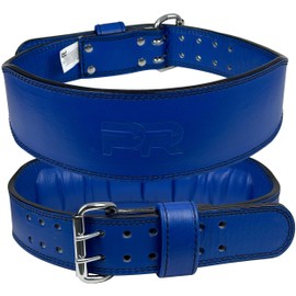 Women's 100% Pure Heritage Full Grain Leather Lifting Belt – Handcrafted with Extra Padding, Double Prong Buckle & Double Stitching (Sky Blue L)