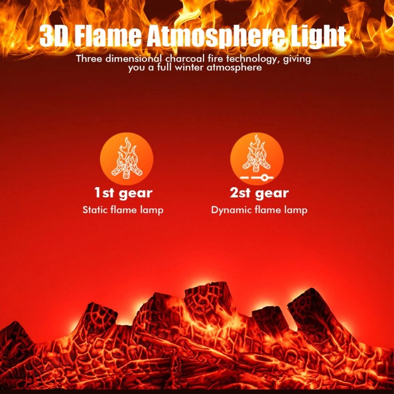 Portable Space Heater for Indoor Electric Flame Heaters PTC Fast