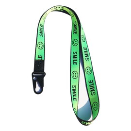 TOOLIN Neck Strap Keychain for Women and Men, Lanyard for Keys, ID Card Holde, Wallets and ID Card Holder, Smile Grass Green