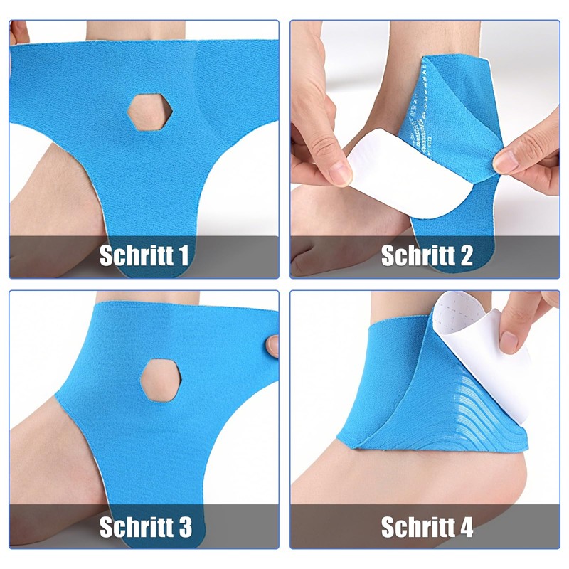 Pack of 30 Kinesiotapes for Ankle, Physio Tape for Ankle,
