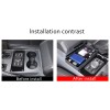auguisy-motortrim Black Center Console Water Cup Storage Box Tray Fit