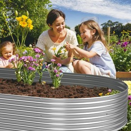 CATMANOR 3 Pack 8x4FT Galvanized Raised Garden Bed Outdoor,Metal Garden Bed for Vegetables,Above Ground Garden Box for Flower,Steel Raised Beds for Gardening-713